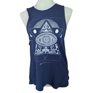 Spiritual Gangster Women's XS Cutoff Tank Top Yoga Eye of Providence Workout